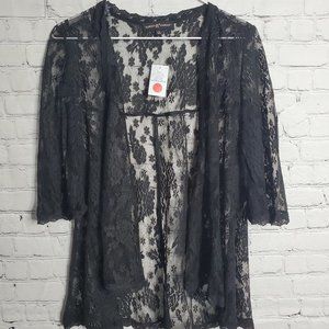 Almost Famous Swim Lace Coverups- Black